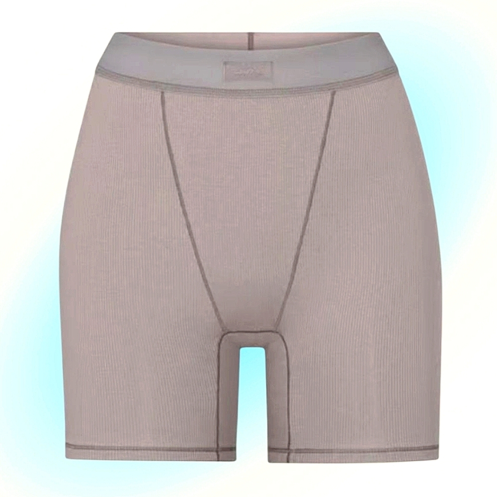 SKIMS Women's Cotton Ribbed Boxer Shorts
